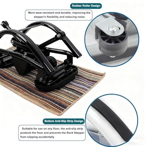 WIKONALK Rock Stepper,Portable Rock Stepper Side to Side,Rocking Steppers for Exercise at Home with Resistance Bands and Digital Display,Low-Impact Balance Board for Full Body,No Assembly - Thumbnail 5