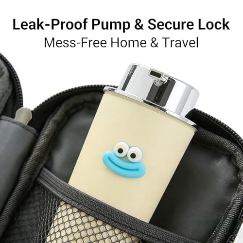 Foaming Soap Dispenser with Leak-Proof Lock, Rapid Rich Foam, 16.5×8cm/6.5×3.15in Large Capacity, PP+ABS Material, Cute Cartoon Design for Bathroom Kitchen Home Travel Dorm RV Hotel - Thumbnail 2