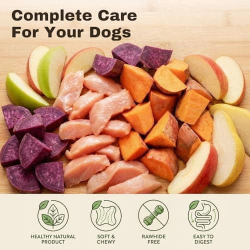 PETPHABET Chicken Wrapped Double Sweet Potato Dog Treats - Healthy Jerky Dog Chews, Rawhide Free Training Treats for Small, Medium, Large Dogs, Soft Snacks High Protein & Low Fat, Easy to Digest, 14oz - Thumbnail 6