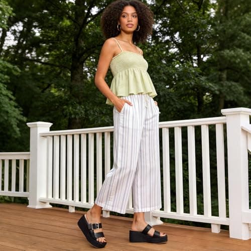 Tarkwa Platform Wedges Sandals for Women Summer Slip on Espadrille Flatform Slides Open Toe Adjustable Buckle Bohemia Beach Raffia Beach Sandals Black Size 9.5 - Thumbnail 2