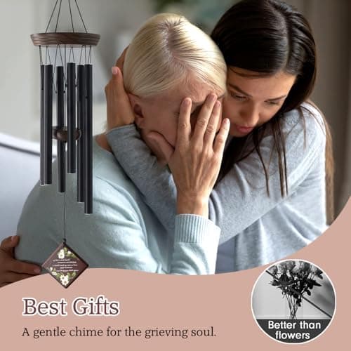 ASTARIN Wind Chimes for Outside, Memorial Wind Chimes Sympathy Wind Chimes for Loss of Loved One Tree of Life Memorial Wind Chime Bereavement Condolence Gifts for Loss of Mother Father Husband - Thumbnail 4