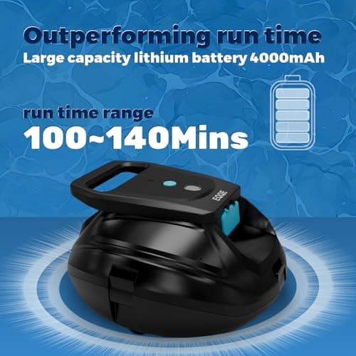 SP1 Pro Robotic Pool Cleaner, Cordless Pool Vacuum Robot with 120 Mins Runtime, 2.5h Fast Charging, Ideal for Pools up to 860 sq.ft, Powerful Suction, Auto-Parking - Thumbnail 3