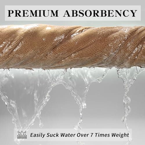 Inner Wish Men's Terry Cloth Bathrobe - Soft Absorbent Quick-Dry Spa Robe with Pockets, Lightweight Robe for Lounge & Shower，Khaki，L/XL - Thumbnail 2