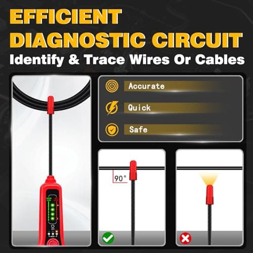AWBLIN Wire Tracer Automotive Electrical Open & Short Finder Circuit Tester Wire Breaker Finder Fault Probe Cable Tracker Electrical DC 6-42V - Thumbnail 5