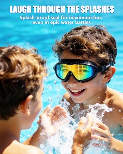 Aegend Swim Goggles for Kids Youth 3-14 – 2 Pack Wide Frame Anti-Fog Anti-UV Clear Vision Swimming Goggles for Beginners, Swimmers – Ideal for Pool, Beach, Swim Lessons, Summer Vacation - Thumbnail 4