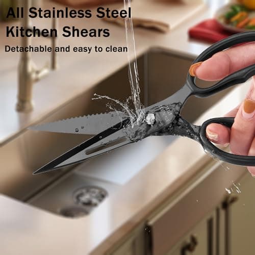 SLEMOON Heavy Duty Poultry Shears, All Purpose Kitchen Shears for Food - Thumbnail 2