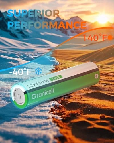 Granicell Rechargeable AAA Batteries with Charger,8 Pack 1100mAh Low Self Discharge Triple A Batteries with 8 Bay AA AAA Smart Battery Charger for Ni-MH Ni-CD,Independent Slot - Thumbnail 6