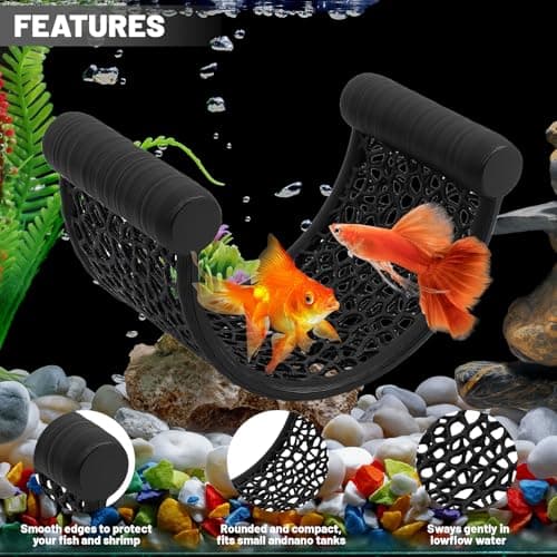 Ptazucv Aquarium Floating Betta Fish Skins, Suitable for Fighting Fish, Shrimp, and Small Fish Multi-Functional Hammock, Aquarium Hiding Feeding Decorative Accessories（ Black） - Thumbnail 2