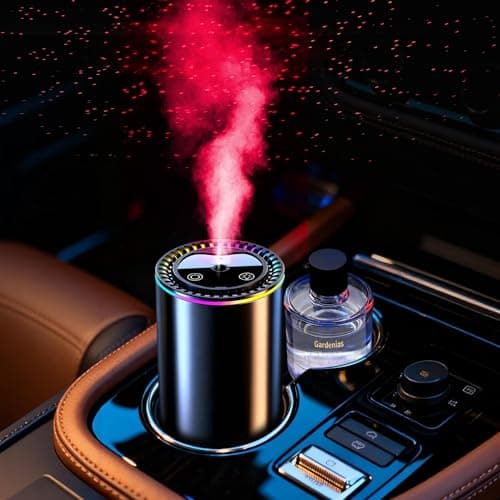 Seiyeje Smart Car Air Freshener Diffuser, Car Essential Diffuser with Starry Sky Projection, Auto On/Off, 3 Mode Adjustable Rechargeable Aroma Diffusers, Design for Bedroom, Office, Restrooms - Image 1