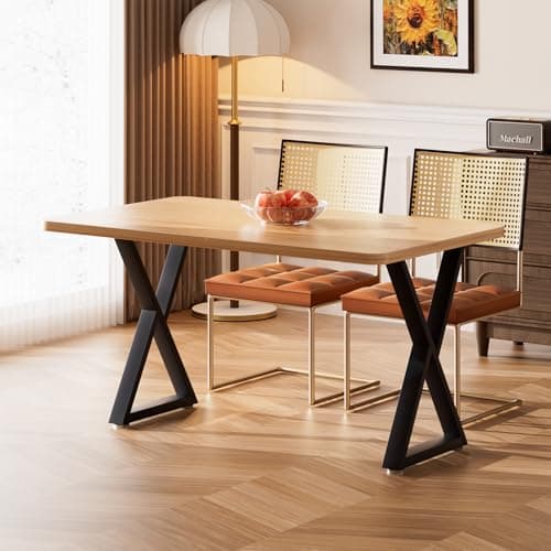 SNYXXOZ Table Legs 28”H x 24”W Heavy Duty Metal Furniture Legs Z Shape for Dining Table Kitchen Table Office Desk Table Base Replacement with Adjustable Feet Pads Screws 1000 LBS Load Black Set of 2 - Thumbnail 3
