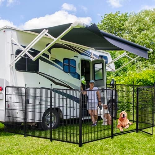 Getlay Tall Garden Fence, 52in High 6 Panels Total 13.3 Ft(L) Dog Fence Outdoor for Yard, 21 inches Wide with Low Sills, Animal Barrier Fence, Flower Bed Fencing. Pet Fence, Garden Fence Border - Thumbnail 6