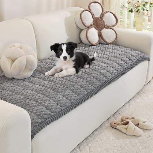 Royhom Couch Cover for Dogs Washable, Soft Thick Pet Couch Covers for Sofa, Pawcart Couch Protector Pet Friendly, Furniture Covers Dog Mat for Couches and Sofas (Grey, 27.6 x 70.9 Inch) - Image 1