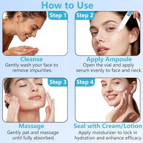 5% Hyaluronic Acid Serum for Face, 4D Multi-Layer Hydration, Ultra Hydrating Anti-Aging Serum, Moisturizer for Dry & Sensitive Skin, Pre-Makeup Skincare, Single-Use Ampoule 0.05fl oz x 30e - Thumbnail 3