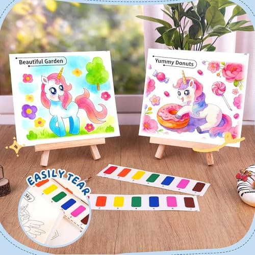 YPLUS Paint with Water Books for Toddlers, Art Craft Toys Watercolor Painting Paper, Gift for Kids Ages 1-3, 2-4, 4-6, Drawing with Brush - Unicorn - Thumbnail 6