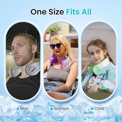 samply Reusable Ice Packs for Neck and Shoulder, Cold Compress, Relief of Pain, Swelling, Sprains, Office Pressure, Wearable Neck Cooler Towels of Cooling Wraps for Hot Weather, Lime Green - Thumbnail 4