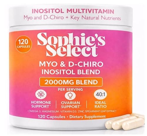 Myo-Inositol & D-Chiro Inositol 2000mg Per Serving for Women - Inositol 40:1 Formula with Spearmint, Vitamin D3, Zinc & Magnesium - Hormone Balance for Women, Ovarian Support - 120 Capsules - 1Pack - Image 1
