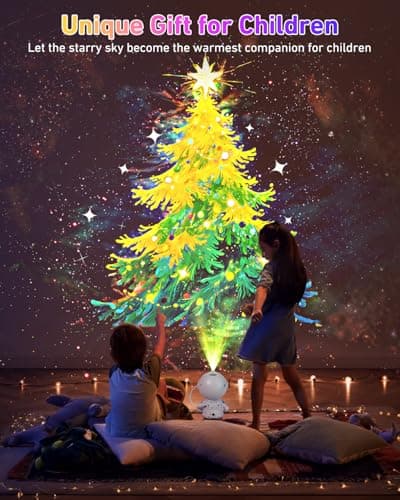 Astronaut Galaxy Projector,Star Projector with 12 Space Films,Galaxy Projector for Bedroom with Timer and 360°Rotating Magnetic Head,Planetarium projectors is Suitable for Kids and Adults (White) - Thumbnail 6