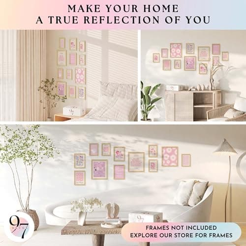 97 Decor Pink Wall Decor Aesthetic Pictures - Matisse Wall Art Pink Posters for Room Aesthetic, Abstract Danish Pastel Prins, Light Pink Dorm Wall Decor for College Girls Bedroom (8x10 Unframed) - Thumbnail 4