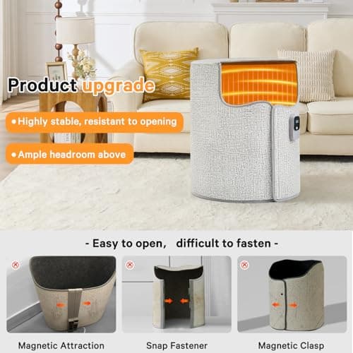 LUCKY GAME Under Desk Heater & Space Heater for Indoor Use,Leg Foot Feet Warmer For Office Home Quiet, Small Portable Personal Office Heater Accessories,Essentials Supplies For Women Men Gifts Large - Thumbnail 5