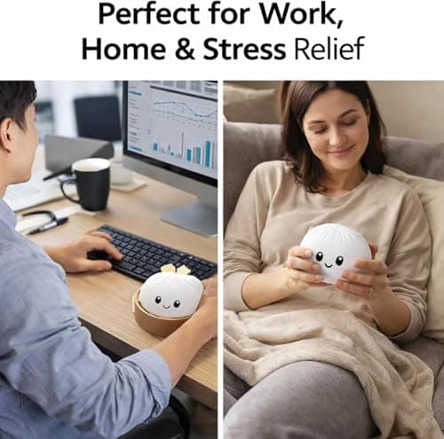 Mystery Dumpling Squishy, 4 Inch Jumbo Dumpling Stress Ball, Squishy Bun, Anxiety Relief Fidget, Soft Squeeze Decompression Dough for Adults Classroom Prizes & Party Favors - Thumbnail 5