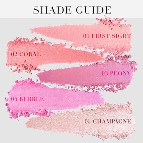 Baked Blush for Cheeks Makeup - Glow Powder Blush Palette, Silky Smooth, Seamless Buildable Face Blush Powder with Subtle Shimmer for a Natural, Long-Lasting Glow, 05 Champagne (Champagne-Glow) - Thumbnail 4