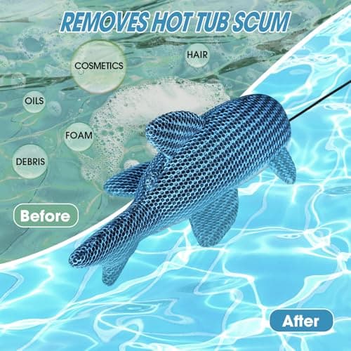 MTWEAR Hot Tub Scum Absorber, Hot Tub Accessories, Spa & Pool Scum Eliminating Balls,Hot Tub Scum Sponge for Hot Tub Oil Absorbing Sponge for Hot Tub Skimmer, Hot Tub Sponge Scum Remover (Shark) - Thumbnail 3