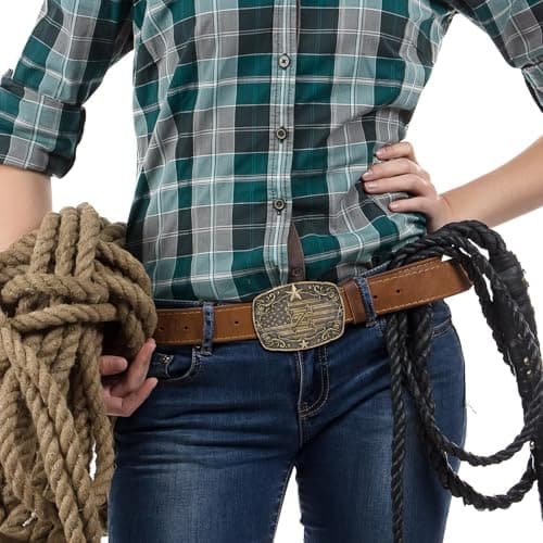 Absbolo Western Belt Buckle Men Initial Letter ABCDJRM to Z Rodeo Cowboy Belt Buckles for Women Z - Thumbnail 6