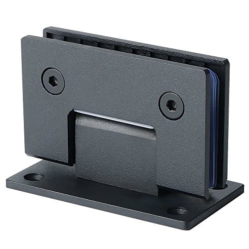 Alise Glass Shower Door Hinges, 90 Degree Hinges for Bathroom Doors,Heavy Duty Stainless Steel Cabinet Hinge Wall to Glass,Frameless Shower Doors Hardware Replacement Part,Black (1P)