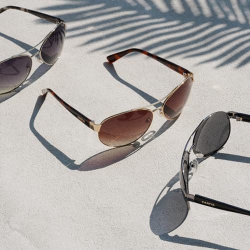 CARFIA Pilot Polarized Sunglasses for Men Women UV400 Vintage Retro Style Driving Sun glasses - Thumbnail 4