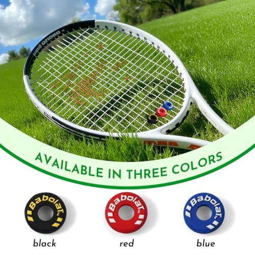 PHX Grove 6-Pack Tire-Shaped Tennis Racket Dampeners - Durable Rubber Shock Absorbers for Racquet Strings, Easy Install, Reduce Vibration, String Noise and Arm Strain, Ideal for Tennis Players - Thumbnail 5