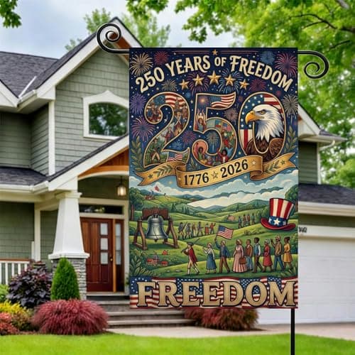250 Anniversary Usa Garden Flag 12x18 Inch, Double-Sided 1776-2026 Commemorative 250 Anniversary Usa Flag, Outdoor Patriotic Decorations for Yard - Thumbnail 3