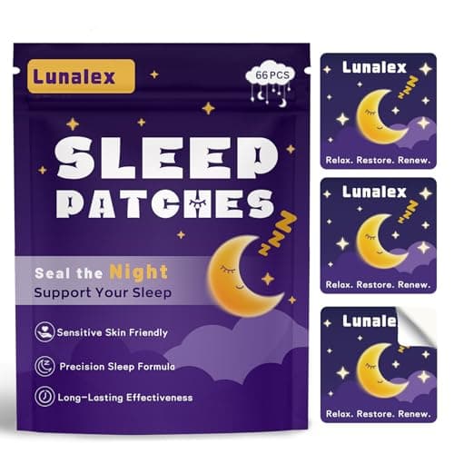 Lunalex 66ct Sleep Patches for Adults Extra Strength – All Natural Nighttime Comfort with Melatonin & Magnesium, Quick-Acting & Long-Lasting