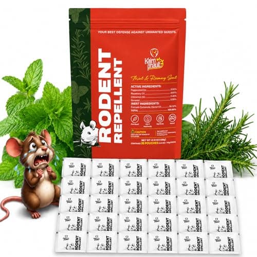 30 Pack Rodent Repellent Pouches | Mouse Repellent Pouches Plant-Based Formula - Peppermint Oil Rosemary Cinnamon Blend Fragrance Pouches for House & Indoor,44 Ounce (Pack of 1) - Image 1