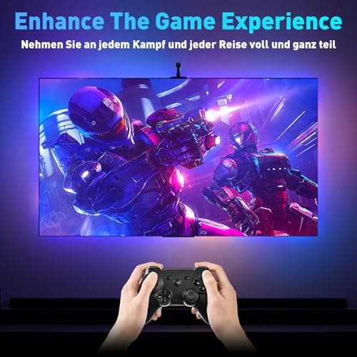 MIHEAL TV LED Backlight with AR Sensor,12.4FT RGB Strip Lights for 32-60 inch PC, TV & Monitor, Smart TV Lights Behind that Sync with Screen, Compatible with App Music Sync, for Gaming Room - Thumbnail 5