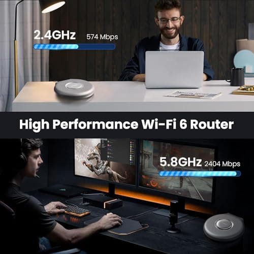 Tongyu AX3000 WiFi 6 Router ZETTABEAM, 2404Mbps Dual Band Easy Mesh OFDMA MU-MIMO 100 Devices Gigabit Internet Wireless Routers, 4 FEM 4 Antenna VPN Travel Router for Modem Home Gaming Computer - Thumbnail 6