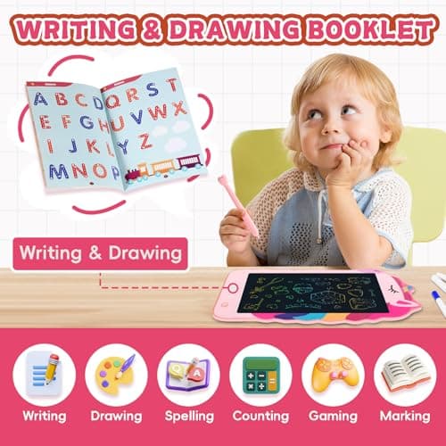 Unicorn Toys LCD Writing Tablet for Girls Kids, Colorful Toddler Toys Drawing Board, Educational Kid Toys Doodle Pad Toys for 3 4 5 6-12 Years Old Girls Boys Birthday Party Christmas Gift, 8.5 Inch - Thumbnail 3