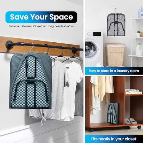 OXZOR Metal Mesh Panel Tabletop Ironing Board | Foldable Iron Board | Heavy Duty Small Iron Board with Heat Resistant Cover and 100% Cotton 8mm Thicken Pad (Grey) - Thumbnail 3