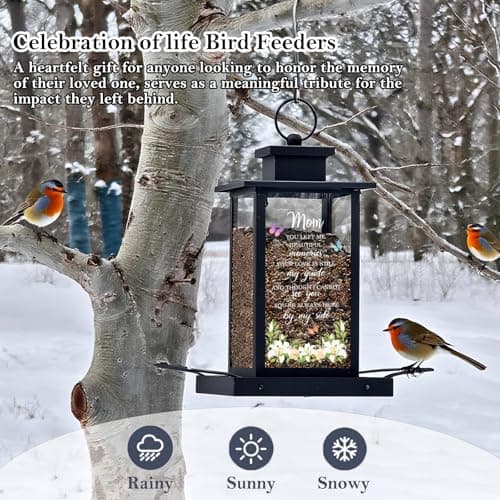 Memorial Bird Feeder for Loss of Mom - Sympathy Bereavement Gifts for Loss of Mother Remembrance Funeral Condolence Gifts Thoughtful Sorry for Your Loss Gifts for Loss of Loved One - Thumbnail 3