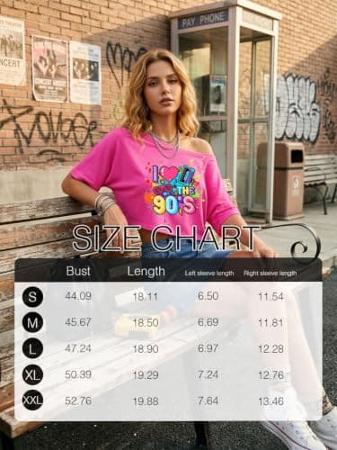 80s Outfit for Women 90's Theme Party Shirt Sexy Off The Shoulder 90S Tshirts 80s Disco Off Shoulder Crop Tops - Thumbnail 6