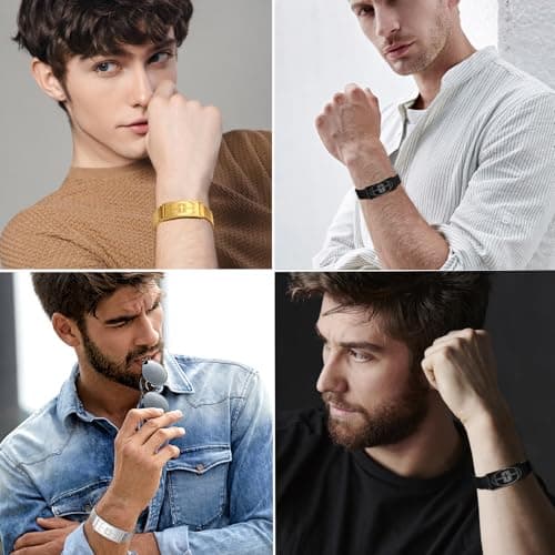 GLEZZA Football Bracelet Jewelry Gifts,Faith Cross Bracelets for Men Jewelry Gift Religious Baptism Easter Gifts for Teens Teams Son Grandson Brother,Adjustable Size - Thumbnail 3