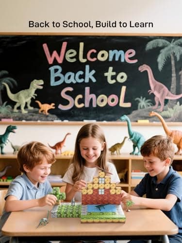 Veecafiodi Magnetic Blocks 108PCS, Dinosaur Magnetic Building Blocks with 6 Dinosaur Figures, Magnetic Blocks for Kids Ages 3-5, 4-8, STEM Construction Toy - Thumbnail 6