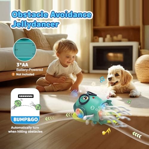 Zonopy Dancing Jellydancer Baby Toy, Crawling Infant Tummy Time Toy,Dancing Loud Music Crawling Walking Toys for 3 4 5 6 7 8 Year Old Kids Boy Girl Birthday Gifts, Interactive Relax Fidget Gifts - Thumbnail 4