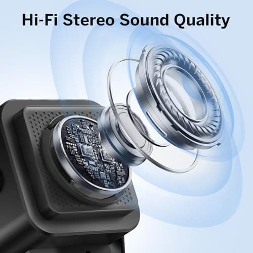 Wireless Induction Speaker 5-in-1 Bluetooth Speaker with Phone Stand,Stereo Sound, 3500mAh Rechargeable, 8 RGB Ambient Light, 360° Adjustable Holder for iPhone/Android/iPad,Gifts for Men Women (Black) - Thumbnail 4