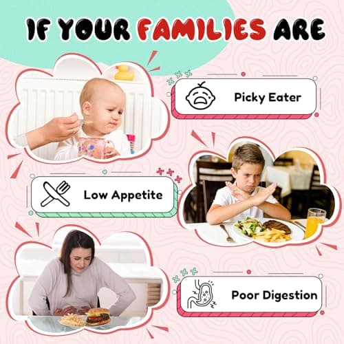 Wellcatcher Appetite Booster Drops for Kids Adults: Picky Eater Vitamins Support Gut Health Height Growth & Nutritional Balance with Bromelain Hawthorn Zinc, Sugar Free Vegan 60ML - Thumbnail 3