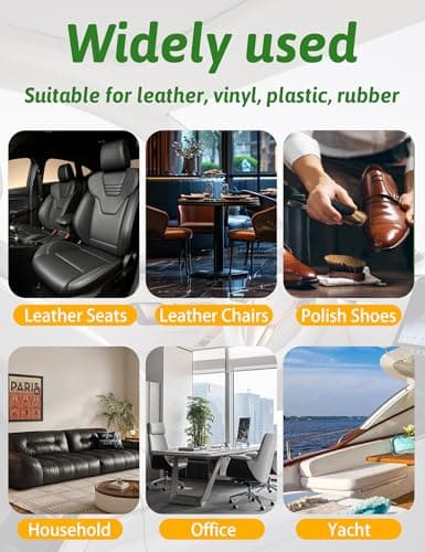 Kingvo Car Leather Cleaner and Conditioner, Interior Car Cleaner,Upholstery Care Protector Spray Kit for Boat Seat Auto Vinyl Leather Purse Couch - Thumbnail 5
