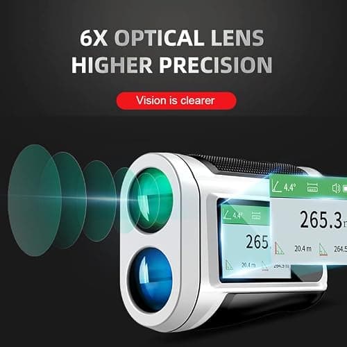 Golf Rangefinder with Slope and Side Color Display, Voice Output - 1000 Yards Laser Range Finder for Golf, Caddie Assistance - Thumbnail 4