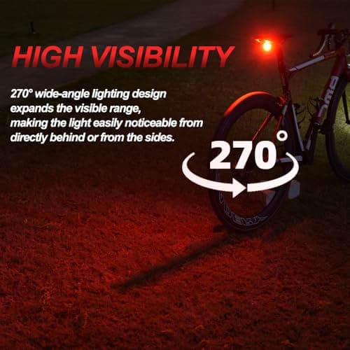 ENFITNIX Xlite200 Carbon Fiber Smart Bike Tail Light, Ultra Bright Brake Sensing Bicycle Rear Light, Auto On/Off USB-C Rechargeable, IPX6 Waterproof Lightweight LED Taillight for Night Cycling Safety. - Thumbnail 4