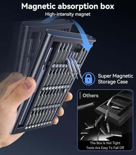 Wesdut 37-in-1 Mini Precision Screwdriver Set, [Durable and Long-Lasting] Magnetic Screw Driver Set with Trox,Small Repair Tool Kit for Watch,PC,Computer,iPhone,Xbox,Laptop,Eyeglass,Electronic - Thumbnail 6