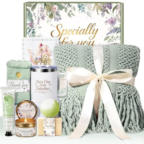 Mothers Day Gifts Basket for Mom Wife Grandma, Birthday Gifts for Women Spa Care Package, Get Well Soon Thinking of You Sympathy Gift Box for Her Girlfriend Sister, Teacher Appreciation Gifts - Image 1