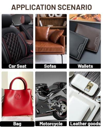 BOUYEER Leather Repair Patch Tape Kit,Self Adhesive Leather Repair for Sofa，Car Seat,Office Chair,Furniture,Jacket,Waterproof Strong Adhesive Vinyl Repair Kit. 23 in x 79 in,Fine Grained Black - Thumbnail 6